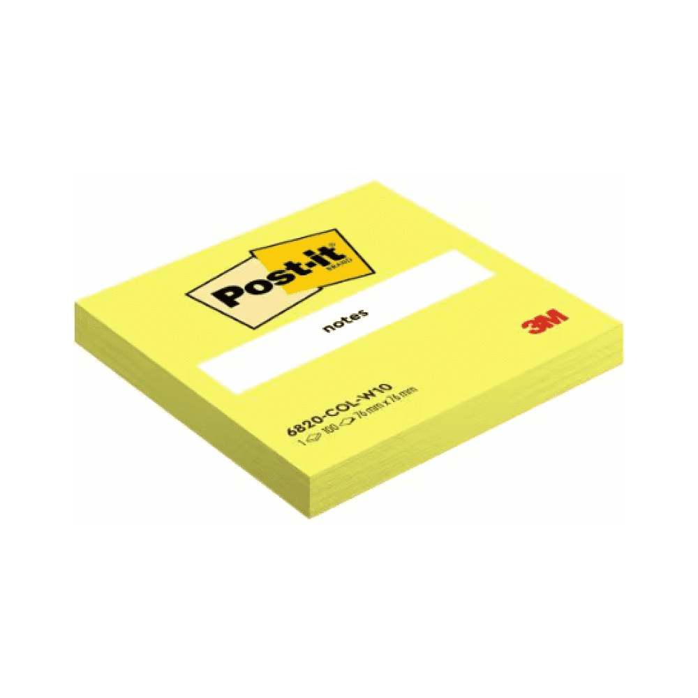 Бумага для заметок "Post-it", 76х76 мм, 100 листов, ассорти