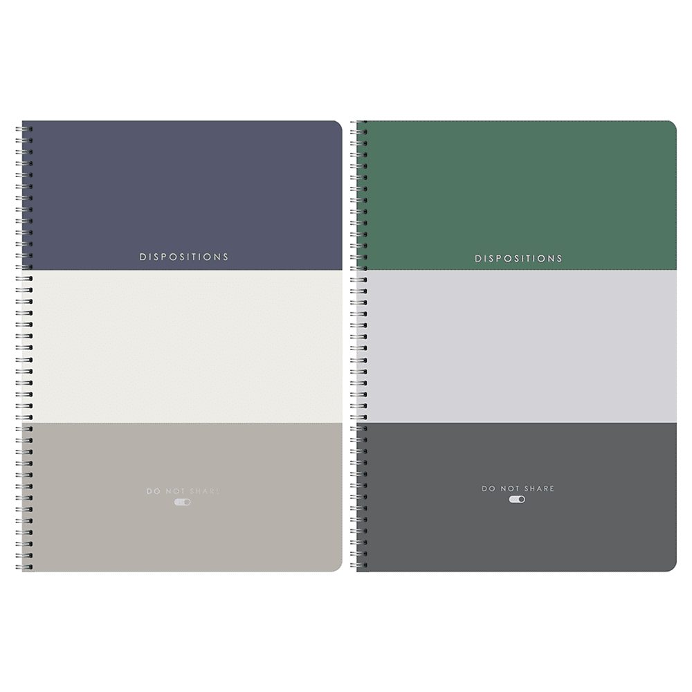 Тетрадь "Disposition", А4, 80 листов, клетка, спираль сбоку, ассорти