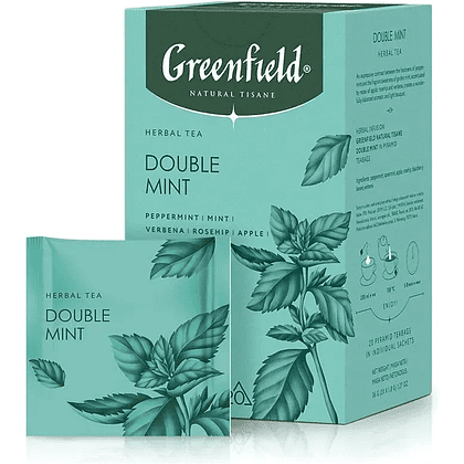 Чайный напиток "Greenfield Tisane Double Mint", 20 пакетиков x 1.8 г, с мятой