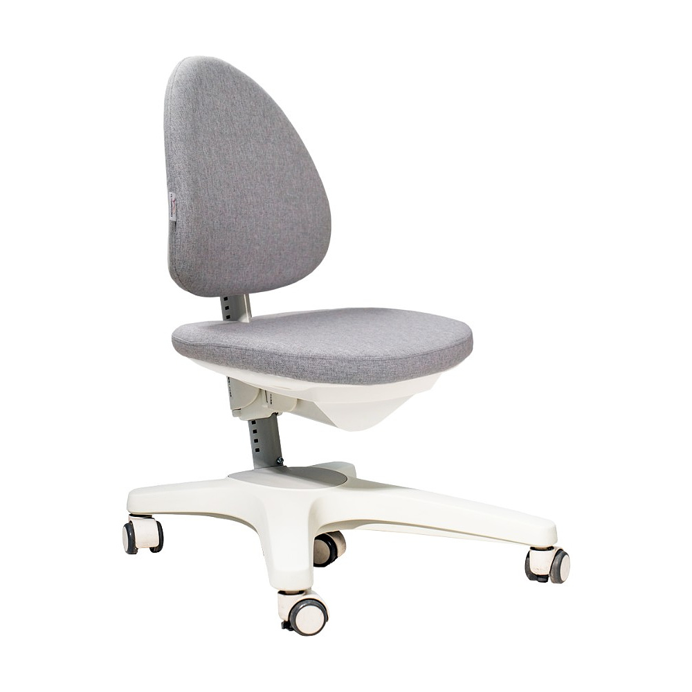 Кресло детское Ergosmart Maximus, ткань, серый, пластик, корпус белый, с чехлом "светлый лен"