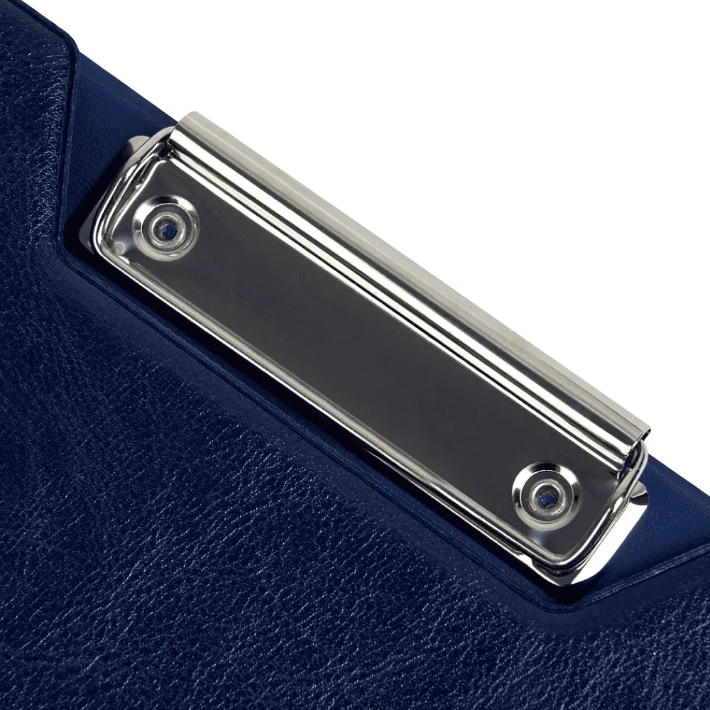 Планшет открывающийся с зажимом, A4, винил, синий - 5