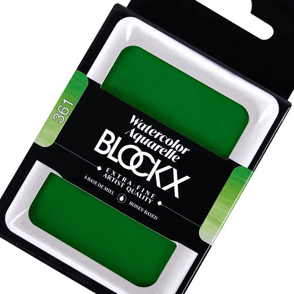 Краски акварельные "Blockx. Giant pan", 361 травяной зеленый, 18 мл., кювета - 3