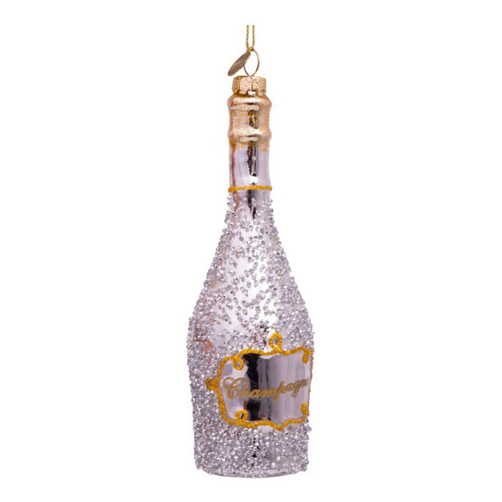 Украшение новогоднее "Бутылка шампанского", серебристый