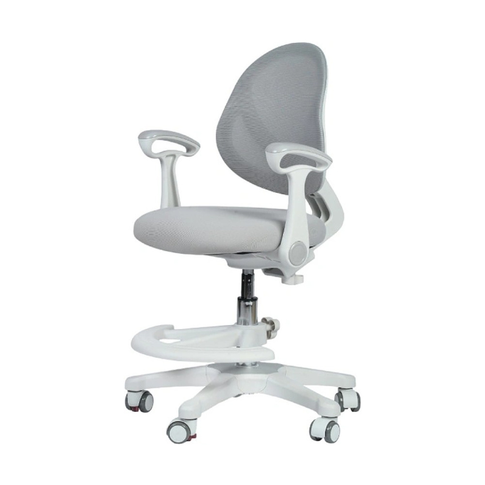 Кресло детское YOKA YC-2 Lenny, сетчатая ткань, серый, пластик, белый - 2