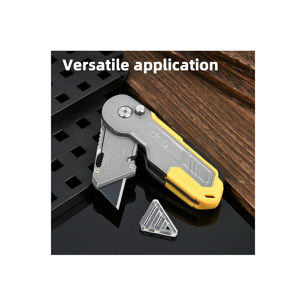 Нож строительный Deli YS EDL007Z, 19 мм, складной, трапеция - 6