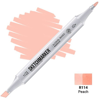 Маркер перманентный двусторонний "Sketchmarker", R114 персик