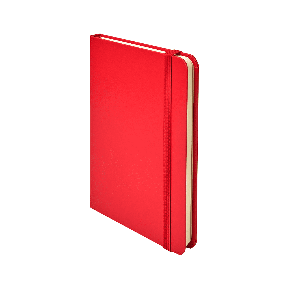 Блокнот "1818-16", А5, 96 листов, на резинке, красный - 2