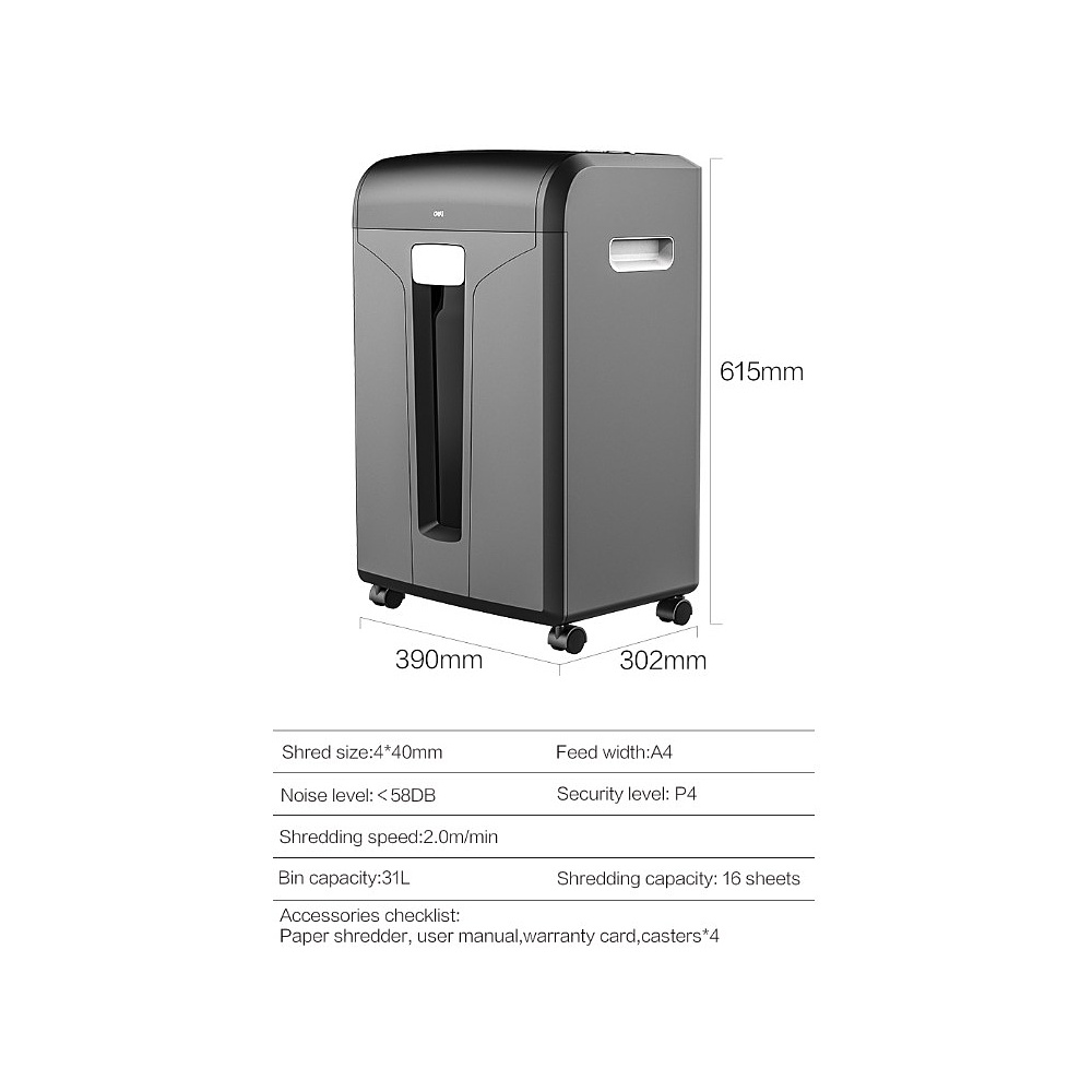 Уничтожитель Deli "E14400" - 5