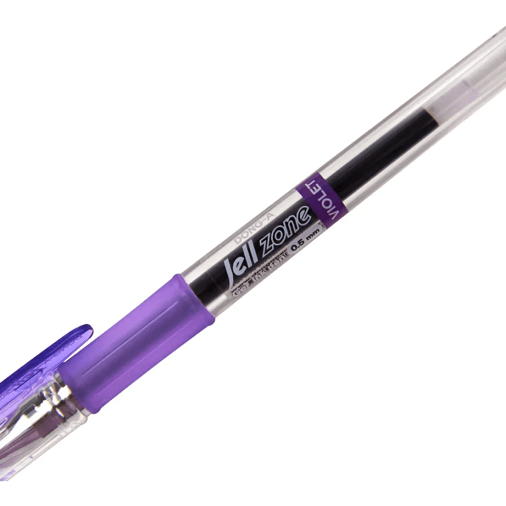 Ручка гелевая "Jell-Zone Standard", 0,5 мм, прозрачный, стерж. фиолетовый - 4