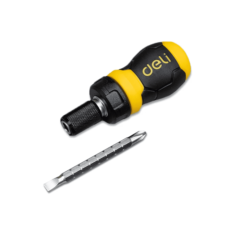 Двухсторонняя отвертка Deli YS EDL626010, с трещоткой, PH2+SL6 - 3