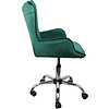 Кресло для персонала AksHome "Bella", велюр, металл, темно-зеленый - 4