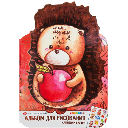 Альбом для рисования "Цветик. Ежик" с наклейками, 276х195 мм, 32 листа