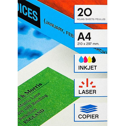 Самоклеящиеся цветные этикетки универсальные "Apli", 210x297 мм, 20 листов, 1 шт, зеленый - 2