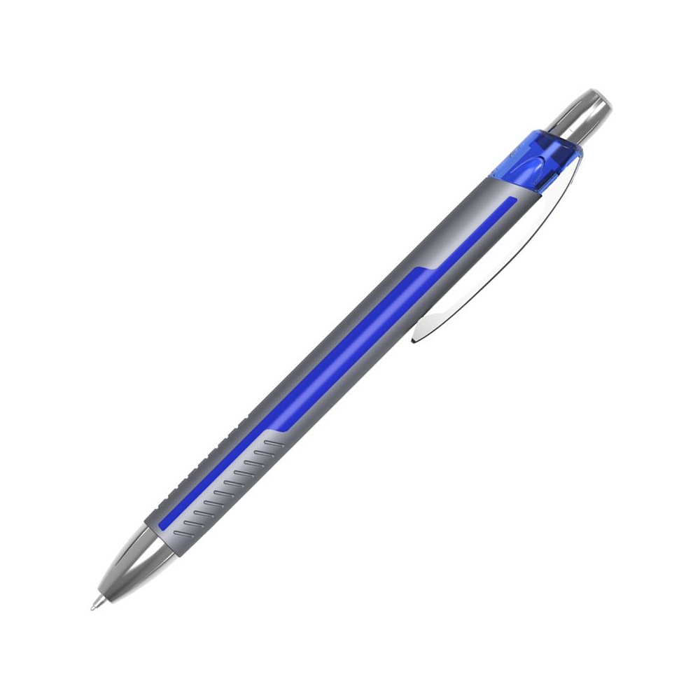 Ручка шариковая автоматическая "Butterflow Click", 0.7 мм, синий, серебристый, стерж. синий - 3