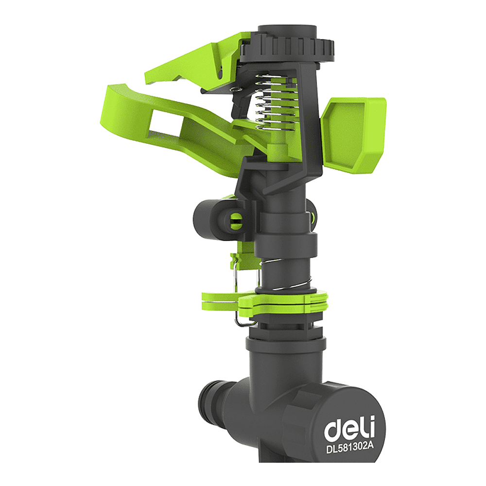 Распылитель "Deli" 3/4 EDL581302A", импульсный, на пластиковой пике, черный, зеленый - 3