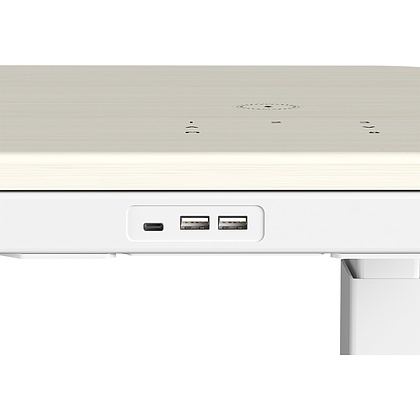 Стол с электроприводом двухмоторный AOKE HOME WOOD, цвет белый/береза  - 5