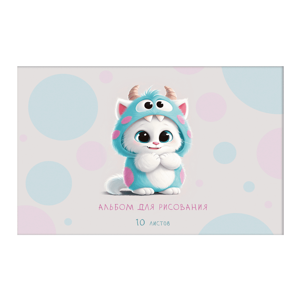 Альбом для рисования "Cute Kitty", A4, 10 листов