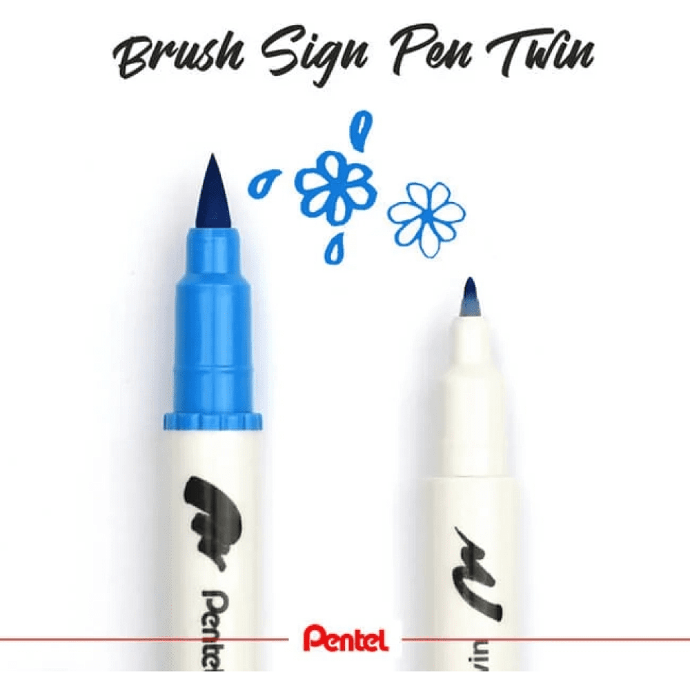 Маркер-кисть "Brush Sign pen twin", 18 шт - 3