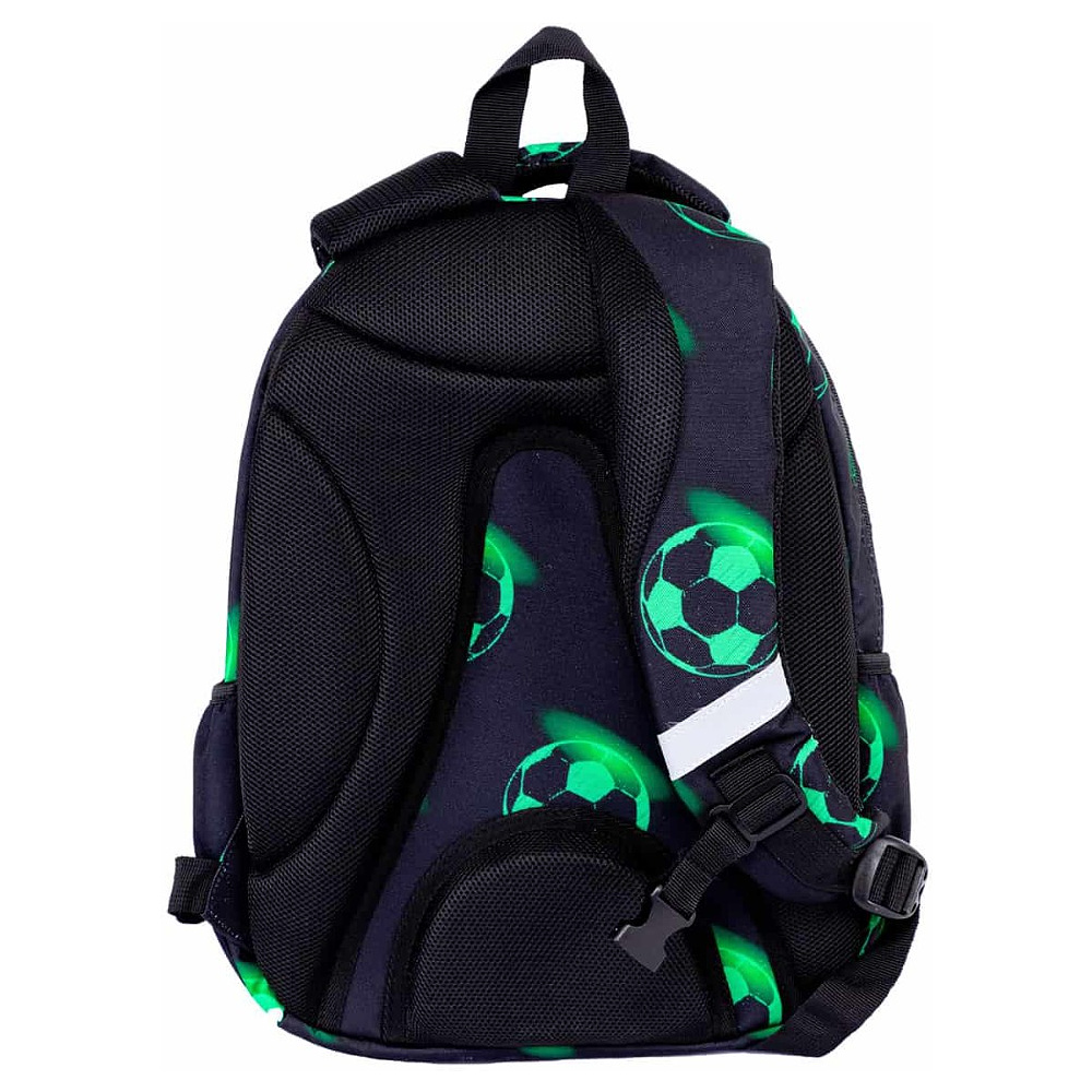 Рюкзак школьный "Neo Football", полиэстер, черный, зеленый - 5