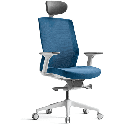Кресло для руководителя BESTUHL "J1", сетка, ткань, пластик, голубой, -50%