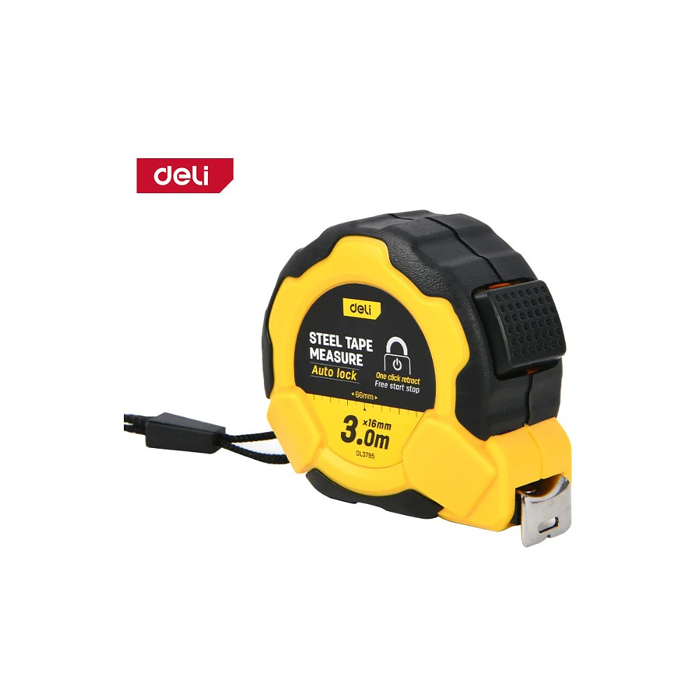 Рулетка Deli YS EDL3795, 3 м х 16 мм, желтый, черный - 3