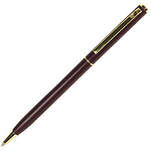 Ручка шариковая автоматическая "Slim", 1.0 мм, глянцевый бордовый, золотистый, стерж. синий