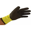 Перчатки полиэстеровые BVB, с латексным покрытием, 10 кл. вязки, р-р 10,5, с внутр. ворс. начесом, салатовый, черный - 3