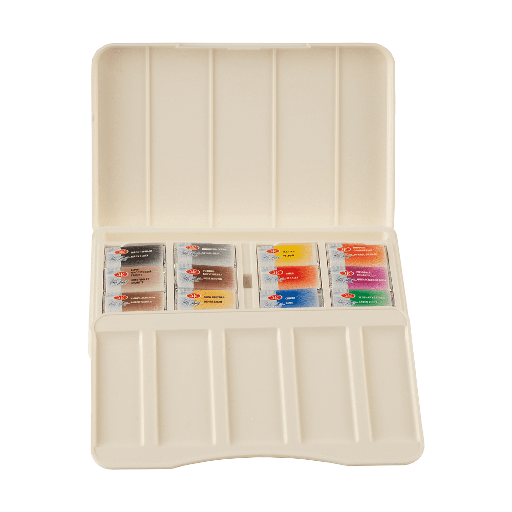 Краски акварельные "Белые ночи анималистика", 12 цветов, кюветы - 4