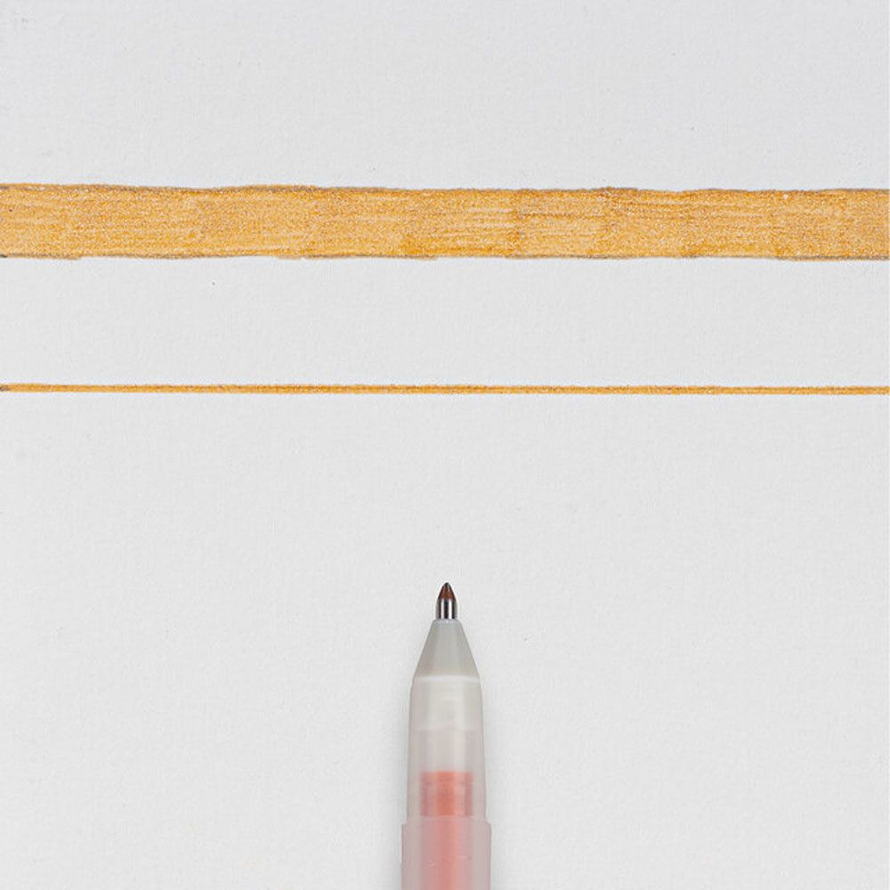 Ручка гелевая "Gelly Roll Stardust", 0.5 мм, прозрачный, стерж. бронзовый - 2