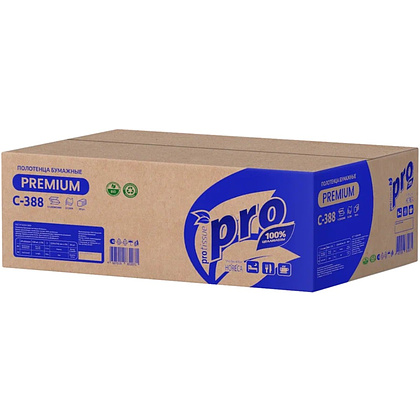 Полотенца бумажные PROtissue, V - сложение, 180 листов, 3 слоя, 100% целлюлоза - 9