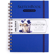 Скетчбук для акварели "Малевичъ" спираль