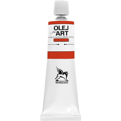 Краски масляные Renesans "Oils for art", 18 киноварь алая, 60 мл, туба