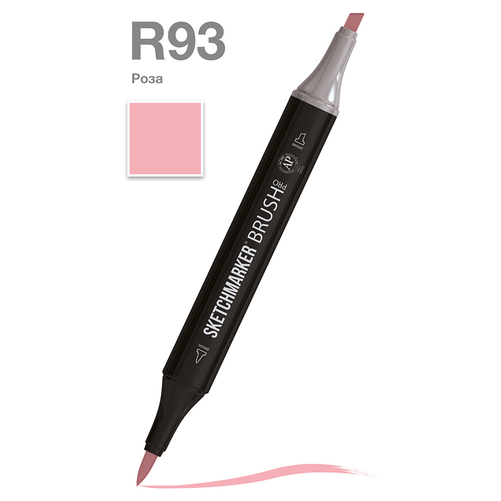 Маркер перманентный двусторонний "Sketchmarker Brush", R93 роза