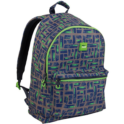 Рюкзак молодежный "Maze", коричневый, зеленый