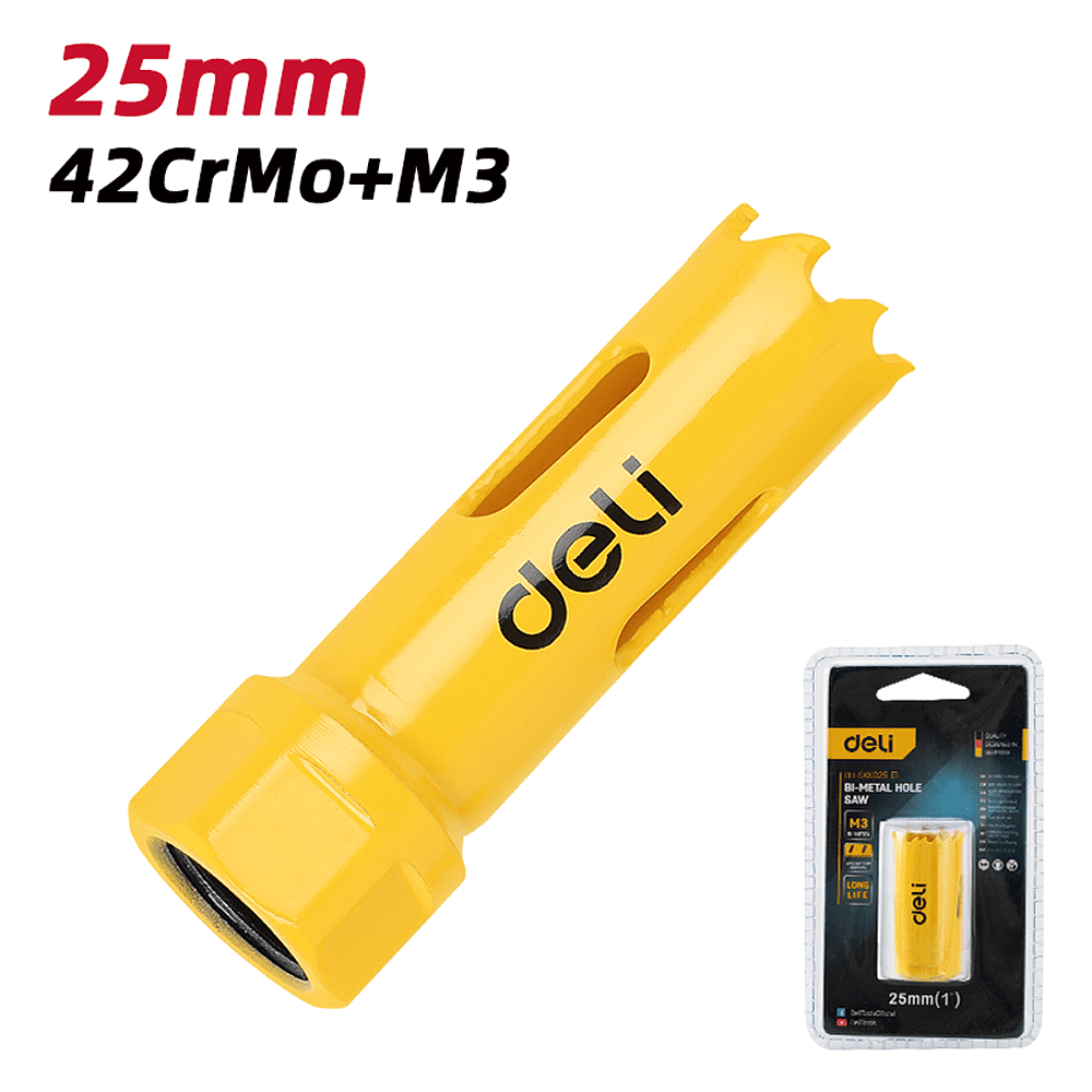 Коронка биметаллическая Deli YS EDH-SKK025-E1, 25 х 38 мм, М14 - 2