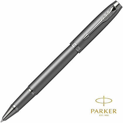 Ручка-роллер Parker "IM Monochrome T328 Bronze PVD", 0,5 мм, серый, стерж. черный