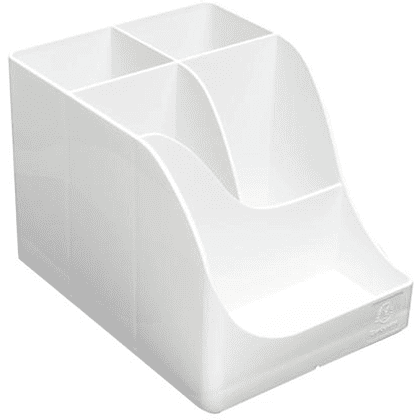 Подставка для ручек "Autentik", пластик, 5 делений, белый - 4