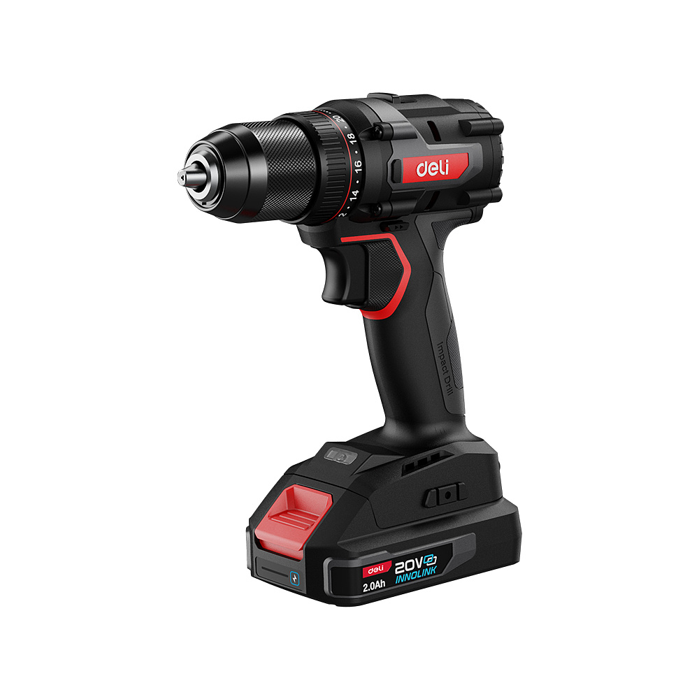 Аккумуляторная дрель-шуруповерт Deli RS EDE-DZ20-2D2 20 В, 70 Нм, 2 АКБ, 2 Ач, сумка - 2