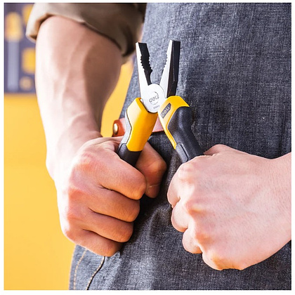 Плоскогубцы Deli YS EDL2007Z, 180 мм., желтый, черный - 5