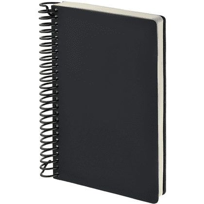 Ежедневник недатированный "Agenda", А5, на спирали, черный - 2