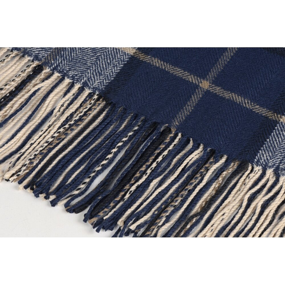 Плед "Tartan", 110х174 см, акрил, синий - 2