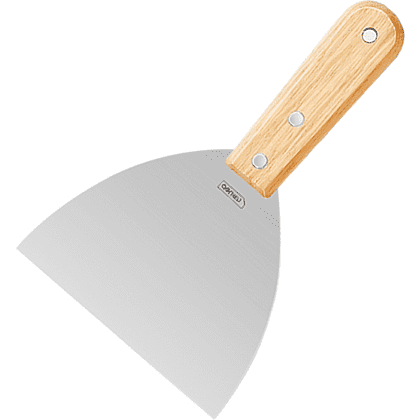 Шпатель Deli YS DL-HD5C, нержавеющий, 125 мм, деревянная рукоятка