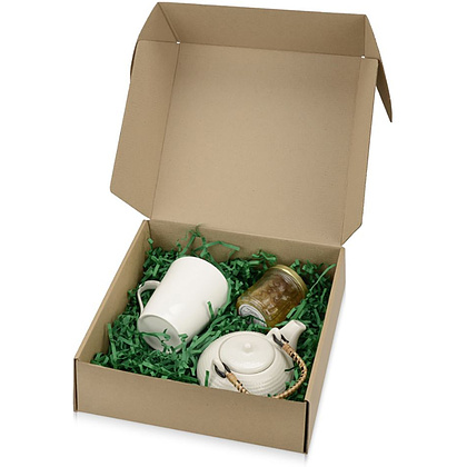 Коробка подарочная "Zand L", 26,4x25,7x10 см, коричневый - 3