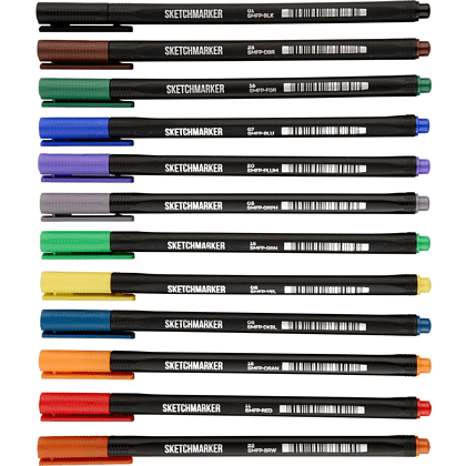 Ручка капиллярная "Sketchmarker Artist fine pen Main", 12 шт - 14