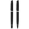 Набор ручек "Deluxe": ручка шариковая автоматическая и роллер, черный, серебристый - 2