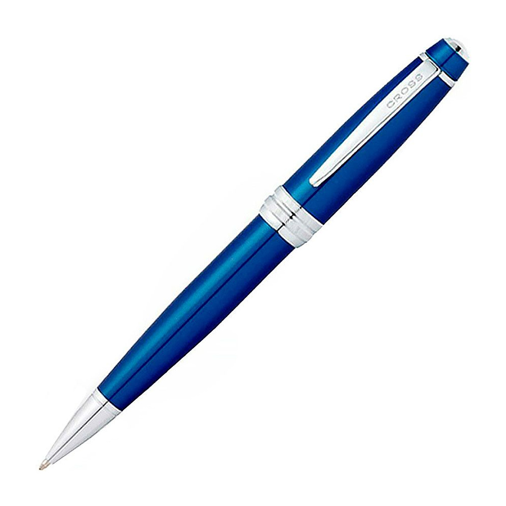 Ручка шариковая автоматическая "Cross Bailey Blue Lacquer", 0.7 мм, синий, серебристый, стерж. черный