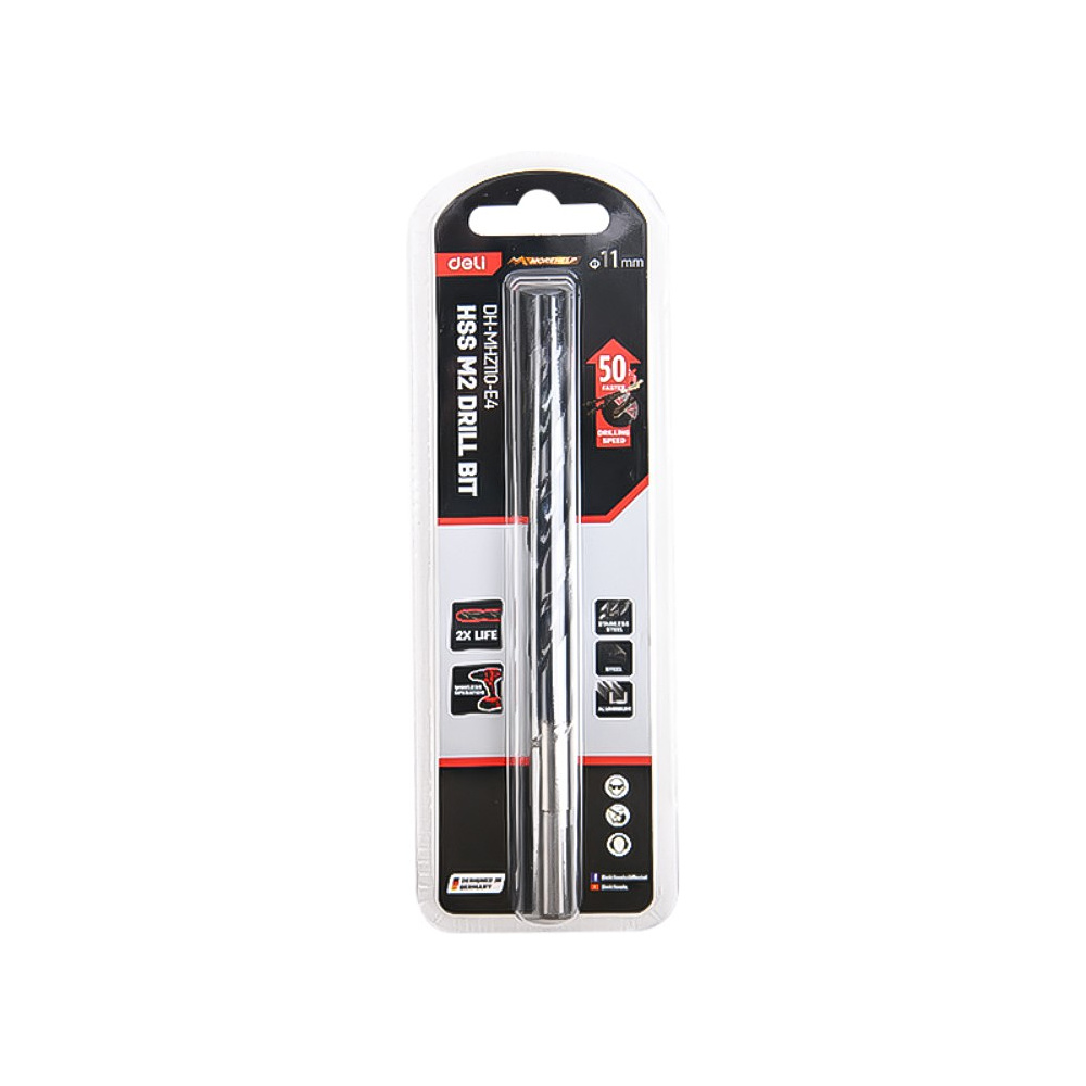Сверло по металлу Deli RS EDH-MHZ110-E4, 11.0 мм, DIN 338, HSS-TiN - 4