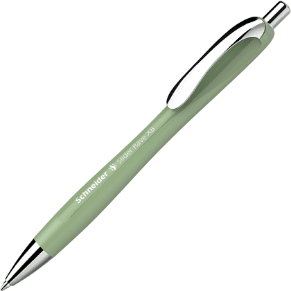 Ручка шариковая автоматическая "Slider Rave", зеленый, стерж. синий