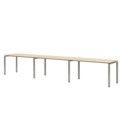 Коллекция Титан Бенч-система на 3 рабочих места с пропусками для кабеля ТН314ТР-3х1+ТН314К-22_ПР, 4200х700х742, с пропусками для кабеля