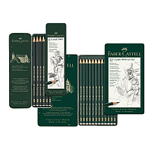 Набор карандашей чернографитных "Faber-Castell" в металлической коробке